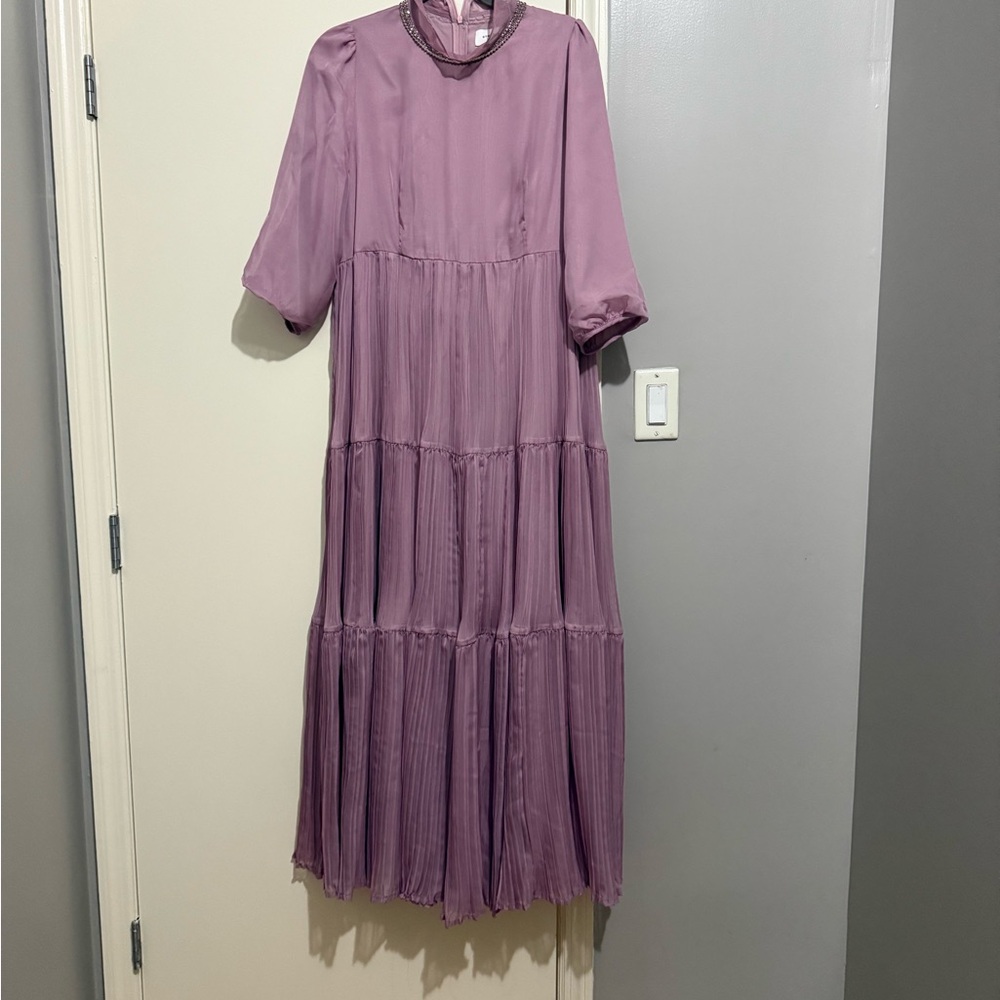 Elegant Mauve Maternity Maxi Dress Gown- worn once